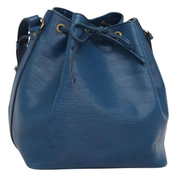 LOUIS VUITTON Epi Petit Noe Shoulder Bag Blue M44105 LV Auth